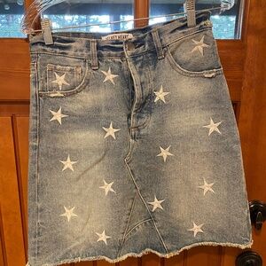 Velvet Heart Jean Skirt